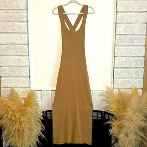 NWT Fashion Nova brown Neena sweater maxi dress size large